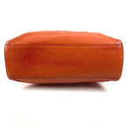 Chanel Shoulder Bag CC Logo Leather Orange Gold — view 5
