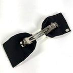 Chanel Barrette CC Logo Ribbon Silk White Hair Accessory Clip — view 2