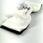 Chanel Barrette CC Logo Ribbon Silk White Hair Accessory Clip — view 6