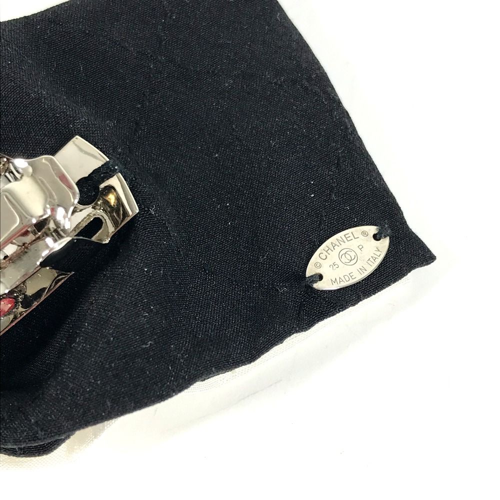 Chanel Barrette CC Logo Ribbon Silk White Hair Accessory Clip — view 3
