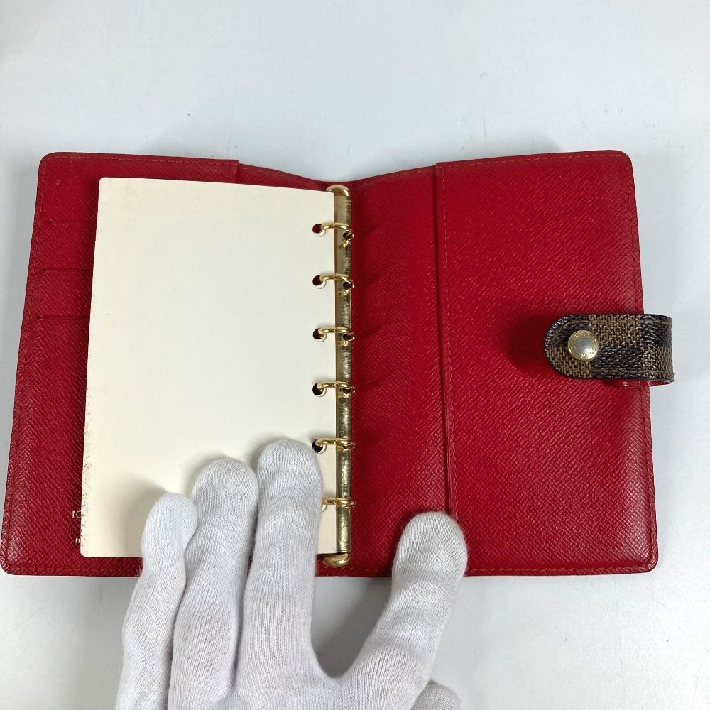 Louis Vuitton Notebook Cover Agenda PM T & B Logo Damier Canvas Ebene Brown — view 5