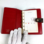 Louis Vuitton Notebook Cover Agenda PM T & B Logo Damier Canvas Ebene Brown — view 3