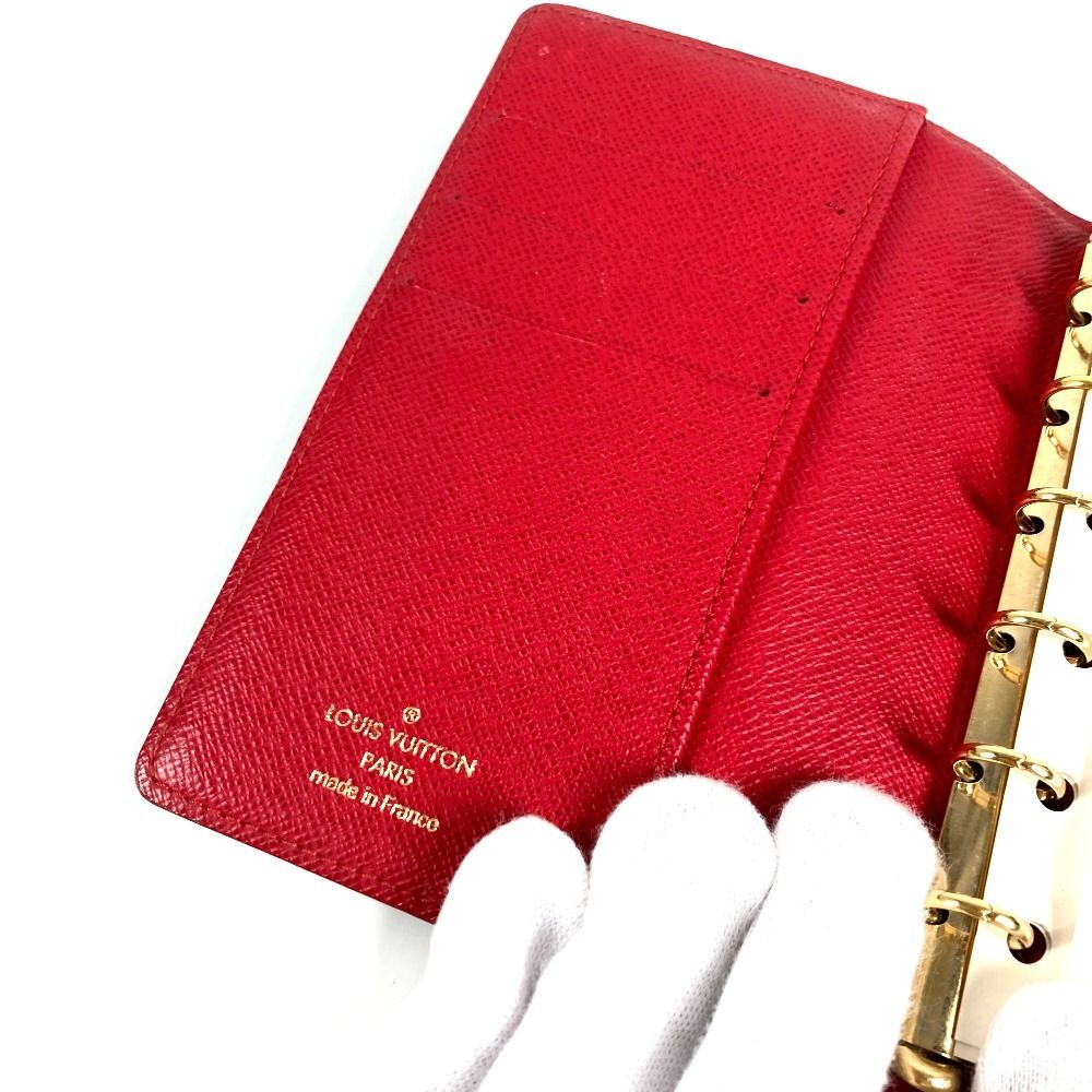 Louis Vuitton Notebook Cover Agenda PM T & B Logo Damier Canvas Ebene Brown — view 4