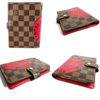 Louis Vuitton Notebook Cover Agenda PM T & B Logo Damier Canvas Ebene Brown — view 8