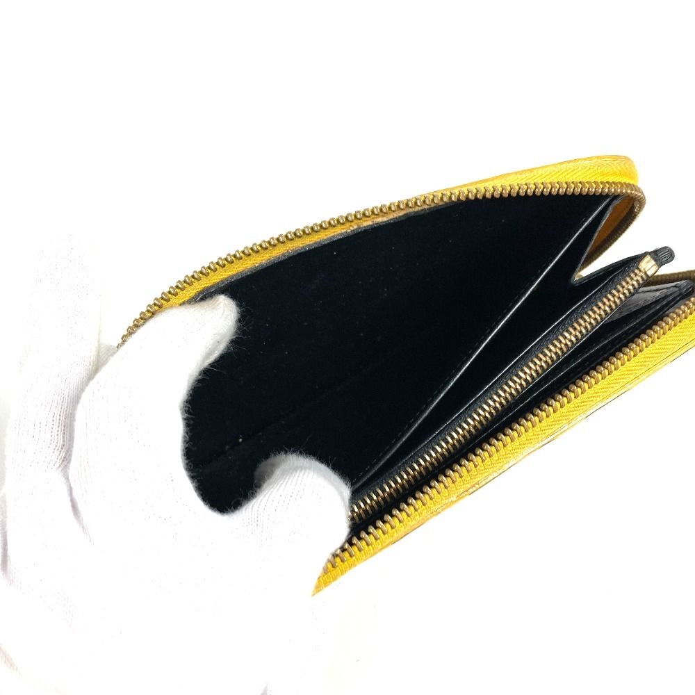 Louis Vuitton Wallet Zippy Patent Leather Yellow Black Yayoi Kusama — view 2