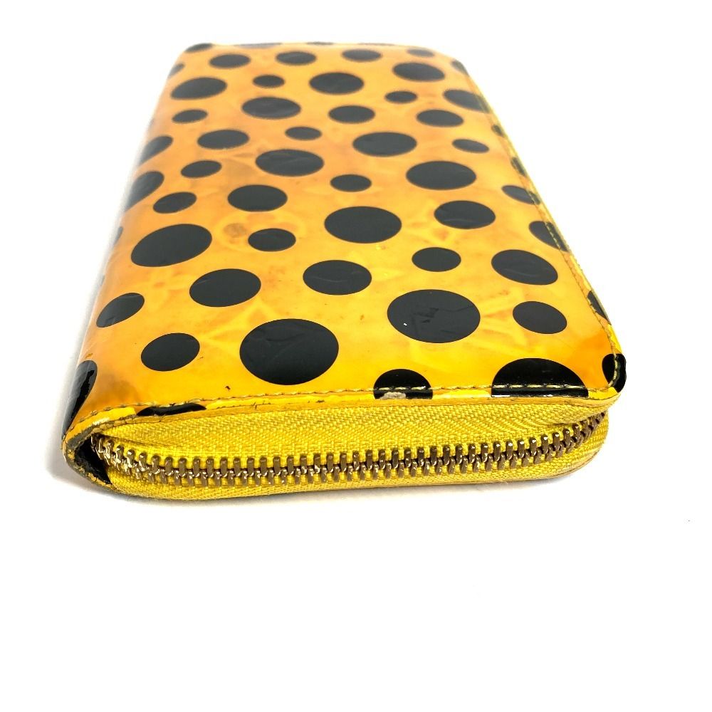 Louis Vuitton Wallet Zippy Patent Leather Yellow Black Yayoi Kusama — view 4