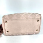 Chanel Handbag CC Logo Nubuck Light Pink — view 3