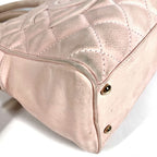 Chanel Handbag CC Logo Nubuck Light Pink — view 5