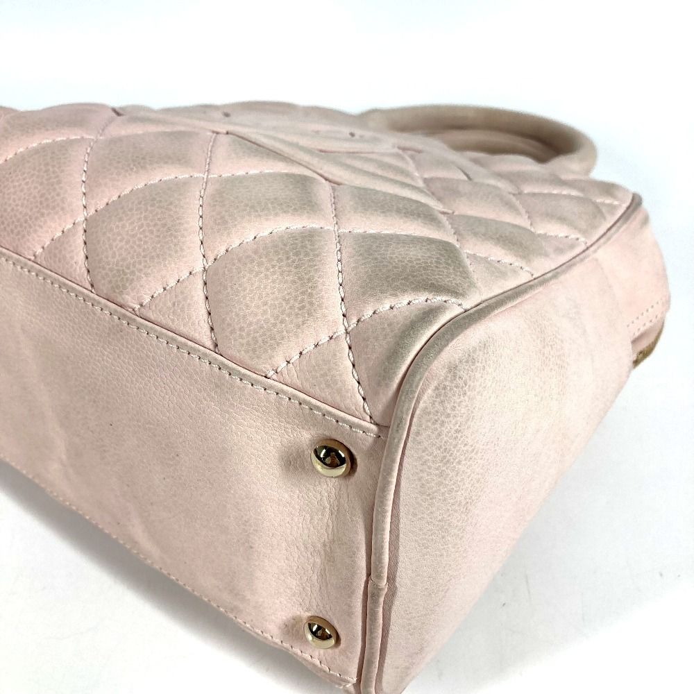Chanel Handbag CC Logo Nubuck Light Pink — view 4