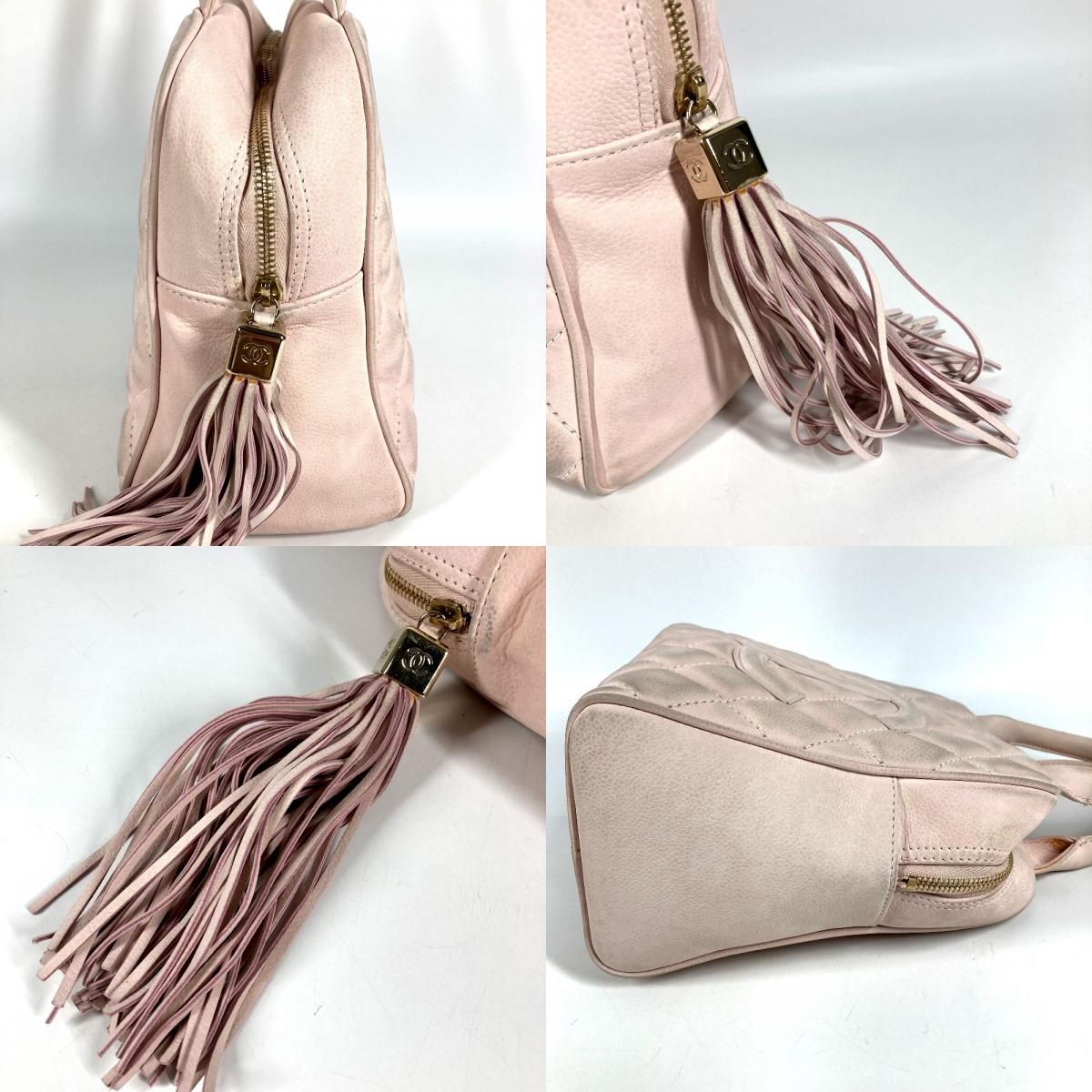 Chanel Handbag CC Logo Nubuck Light Pink — view 7