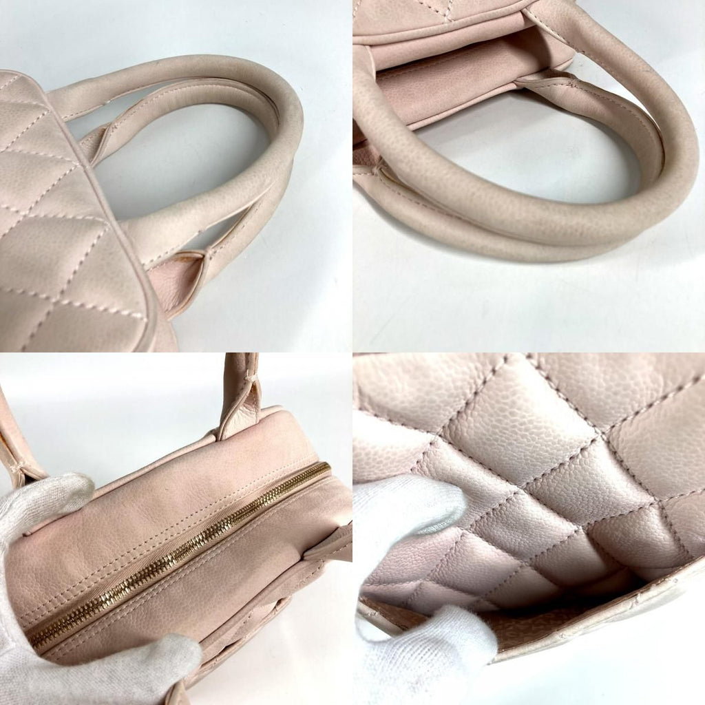 Chanel Handbag CC Logo Nubuck Light Pink — view 8