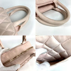 Chanel Handbag CC Logo Nubuck Light Pink — view 8