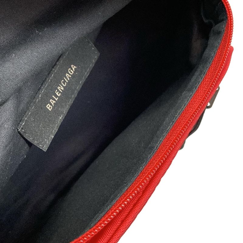 Balenciaga Waist Pouch Explorer Belt Pack Red Black