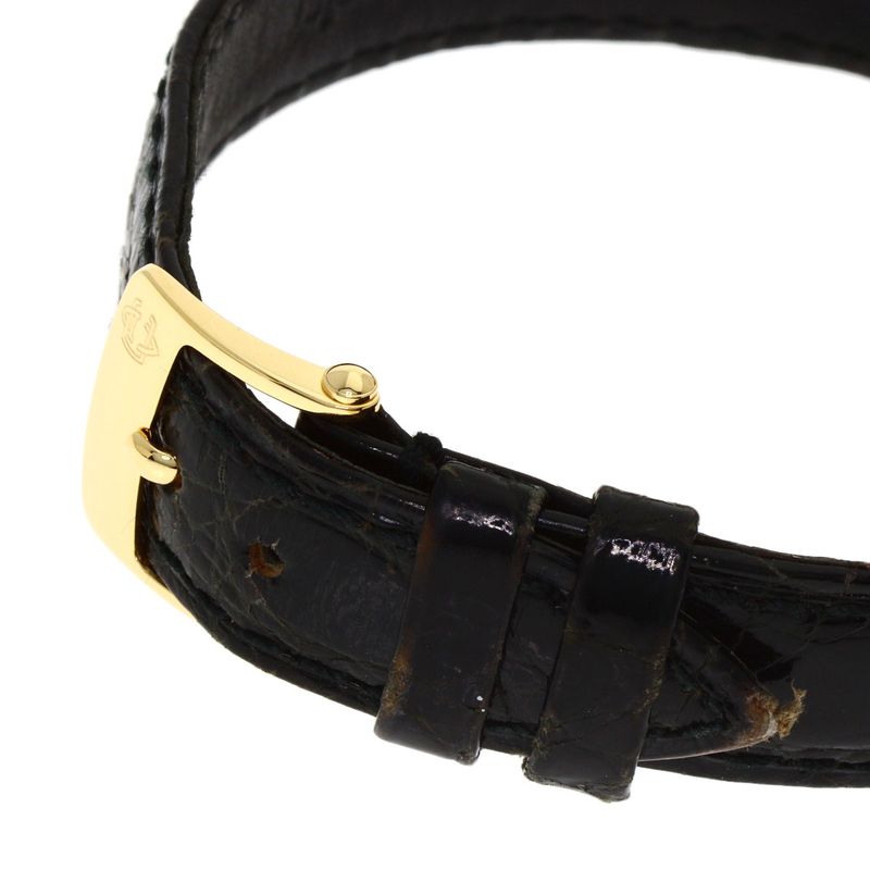 Van Cleef & Arpels Classic la Collection Watch 18K Yellow Gold Leather
