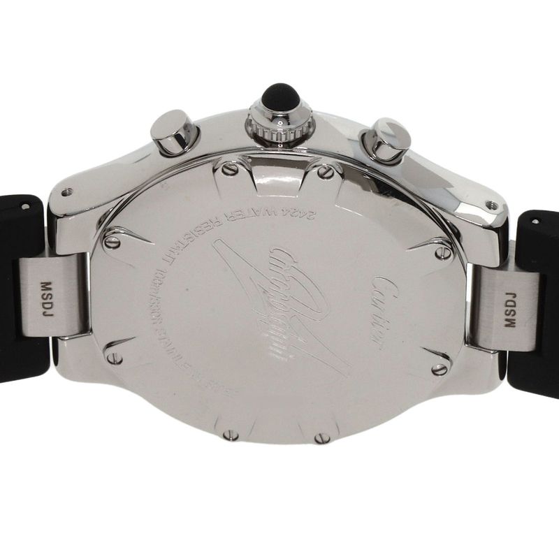 Cartier Must 21 Chronoscaph Watch SS Ssx Rubber
