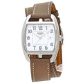 Hermes Cape Cod Double Tour Etoupe Watch SS Leather