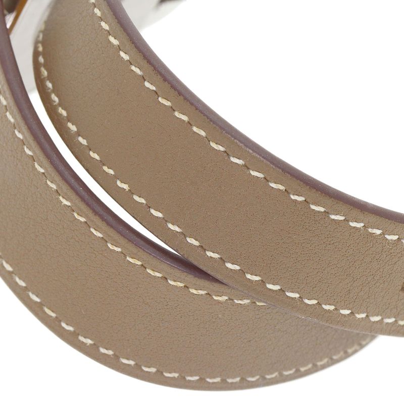Hermes Cape Cod Double Tour Etoupe Watch SS Leather
