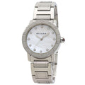 Bvlgari 12 Diamond Watch SS White Shell