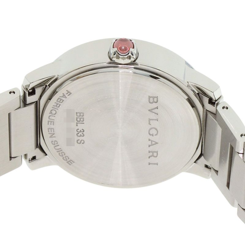 Bvlgari 12 Diamond Watch SS White Shell