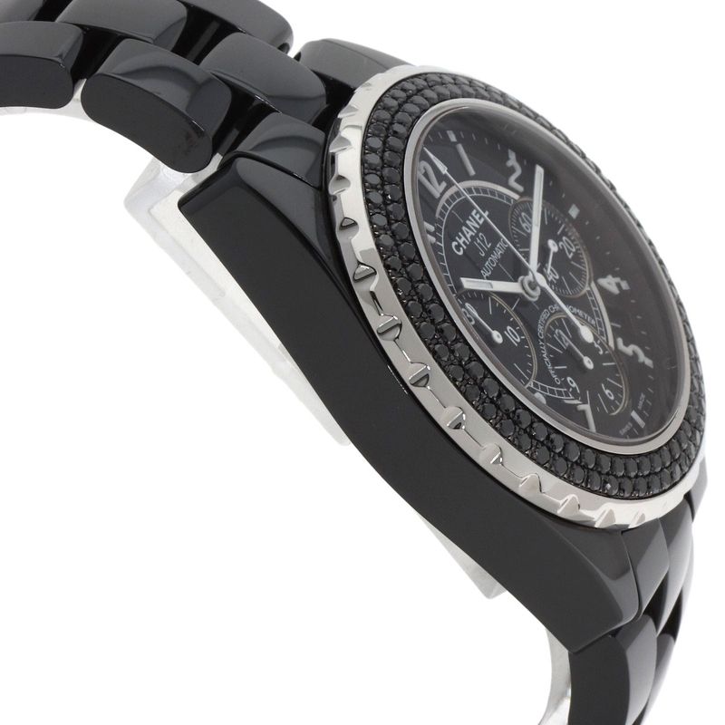 Chanel Bezel Black Diamond Watch Ceramic