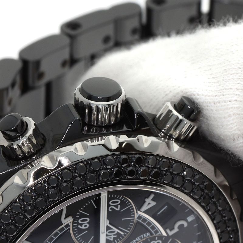 Chanel Bezel Black Diamond Watch Ceramic