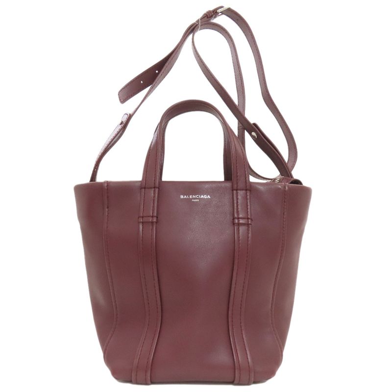 Balenciaga Laundry Cabas XS Handbag Leather Bold - Red