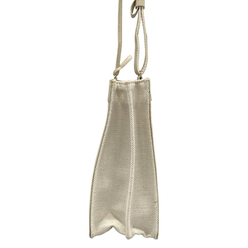 Balenciaga Shoulder Bag Navy Pochette Yellow Ivory Striped Leather X