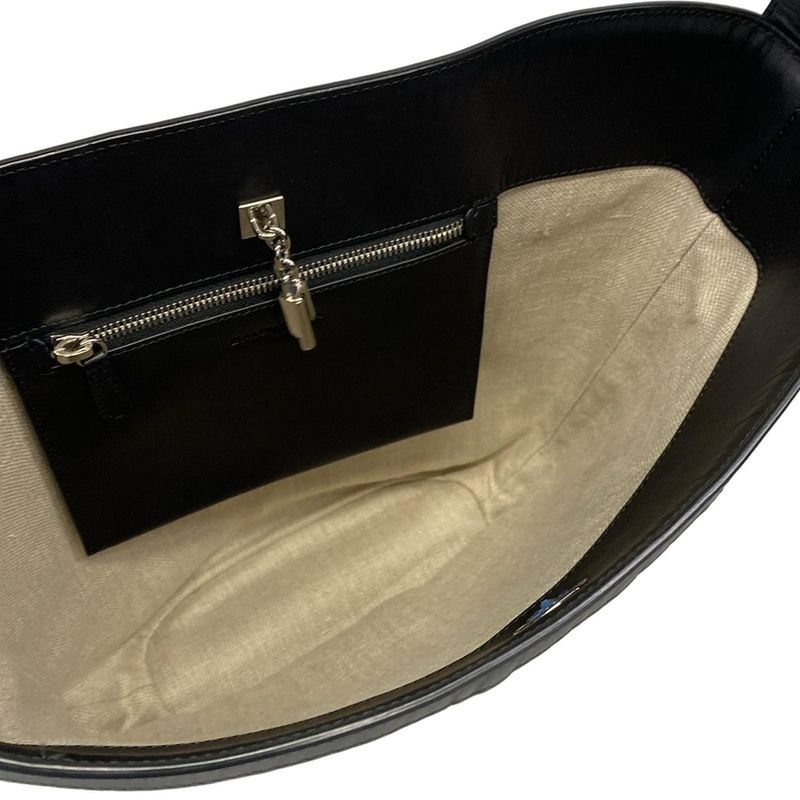 Balenciaga Shoulder Bag Ivory Black Basket Leather X