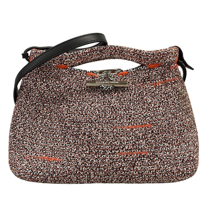Balenciaga Handbag White Black Orange Leather X X
