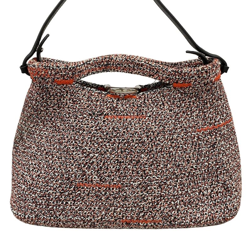 Balenciaga Handbag White Black Orange Leather X X