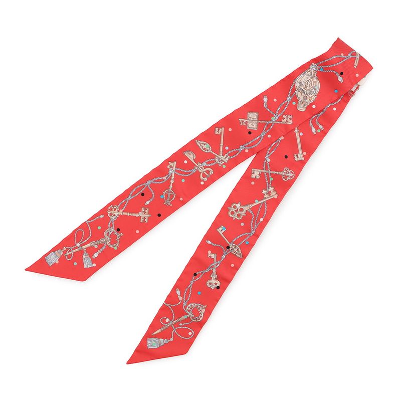 Hermes Scarf Twill les Cles a Pois Silk