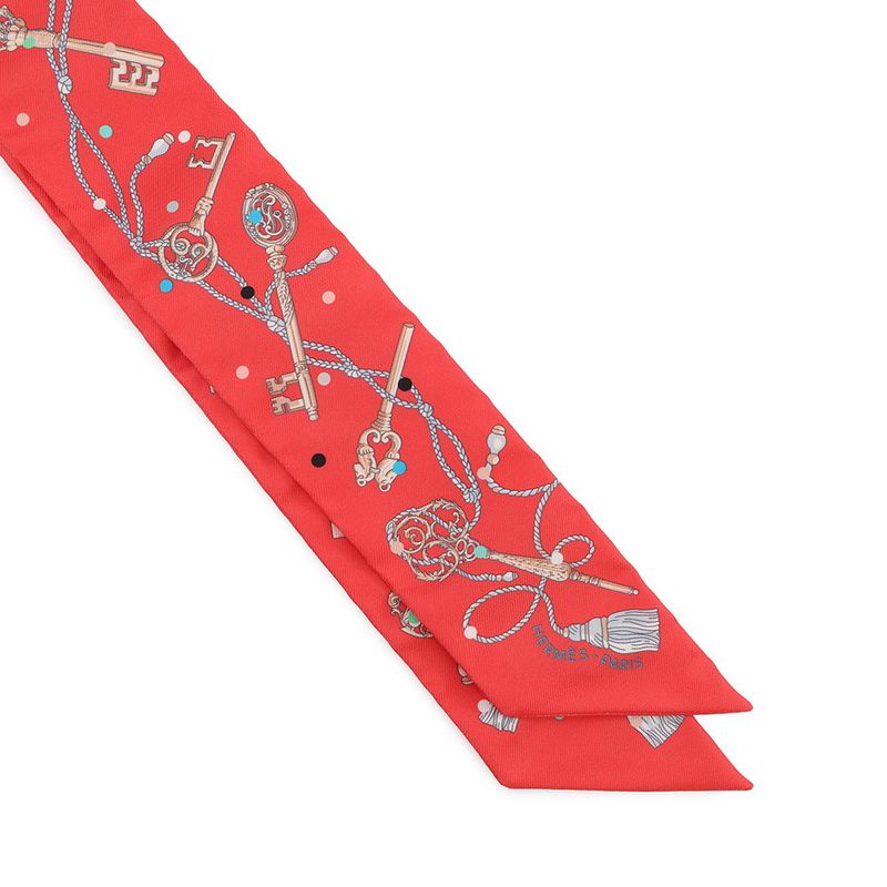 Hermes Scarf Twill les Cles a Pois Silk