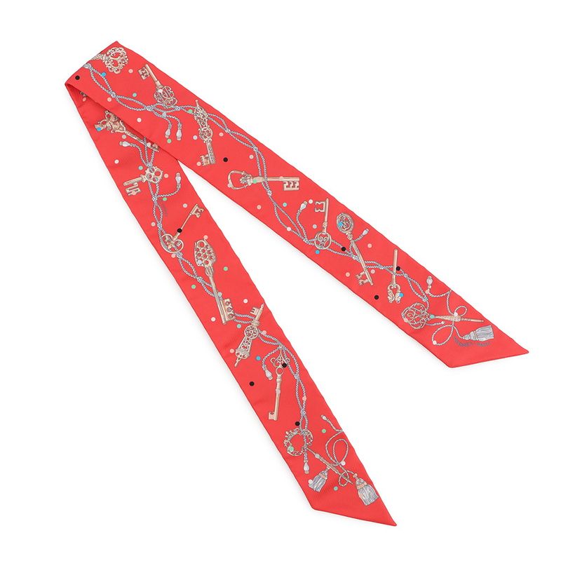 Hermes Scarf Twill les Cles a Pois Silk