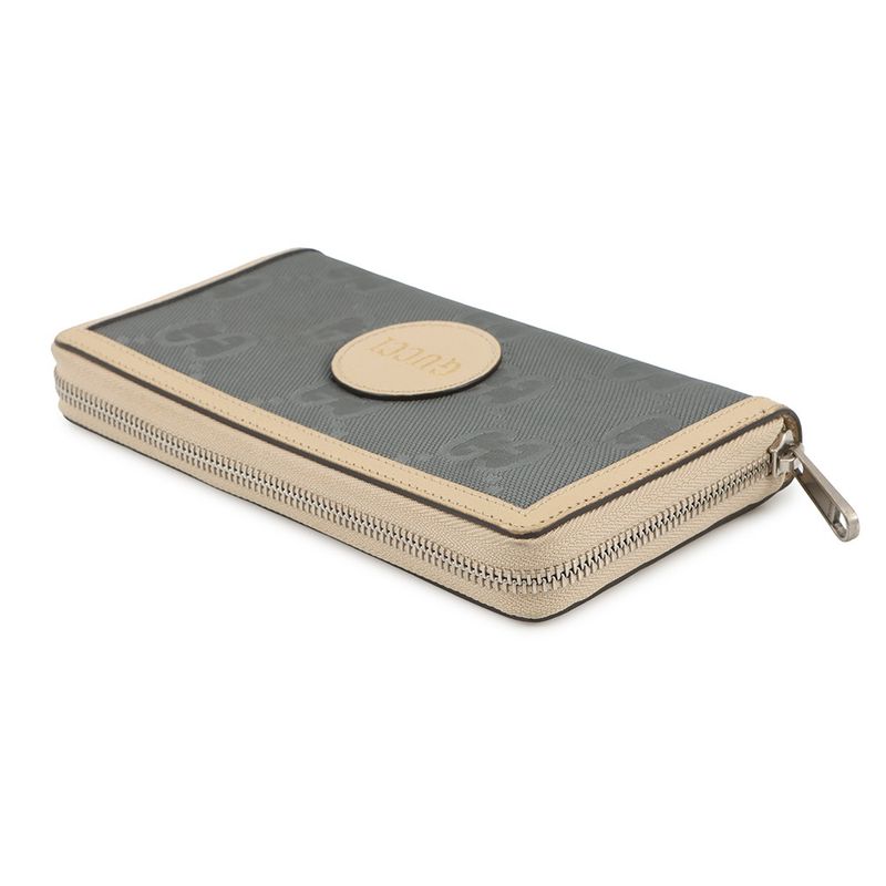 Gucci Wallet GG Nylon Off the Grid Zip Around Graybeige