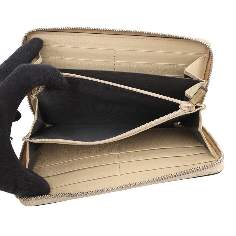 Gucci Wallet GG Nylon Off the Grid Zip Around Graybeige