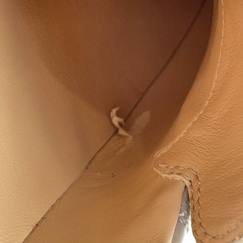 Chanel Loafers CC Logo Chain Patent Leather 37 Light Gray