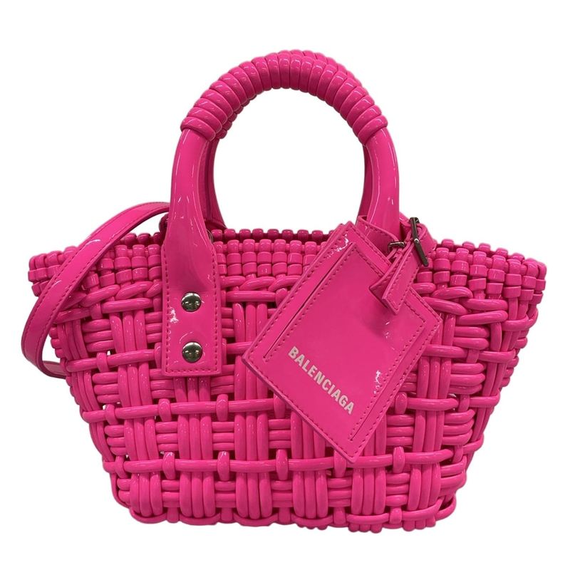 Balenciaga Tote Bistro Xxs Basket Pink Mini Bag Braided