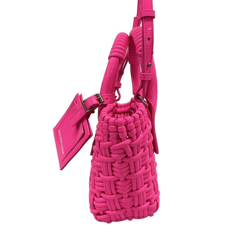 Balenciaga Tote Bistro Xxs Basket Pink Mini Bag Braided