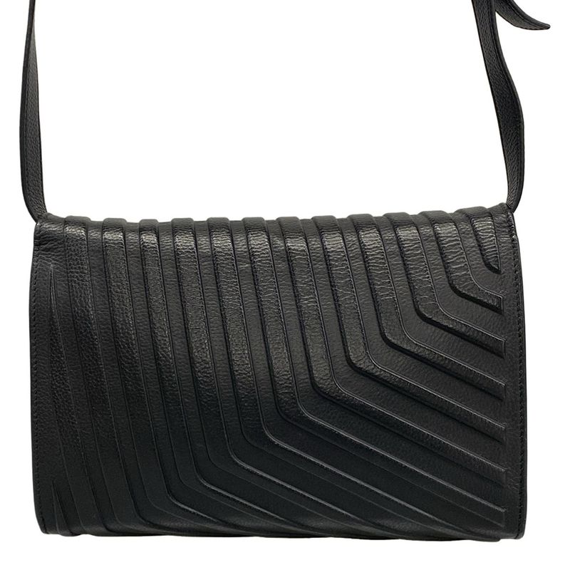 Balenciaga Shoulder Bag Car Flap Black Leather