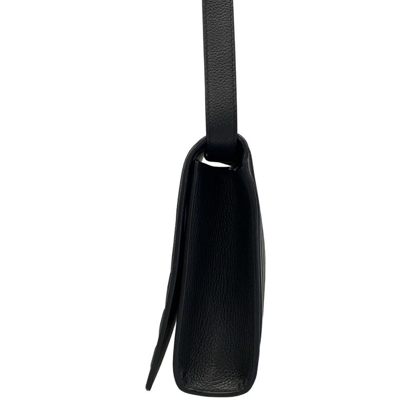 Balenciaga Shoulder Bag Car Flap Black Leather