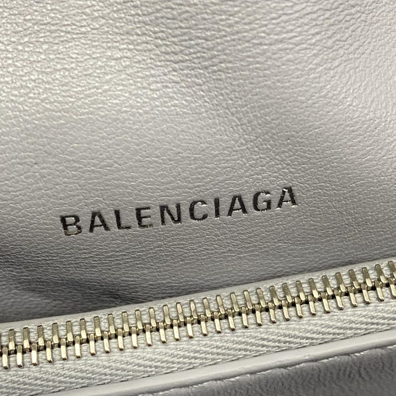 Balenciaga Shoulder Bag Crush Light Blue Chain