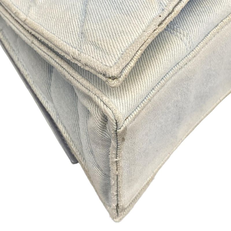 Balenciaga Shoulder Bag Crush Light Blue Chain