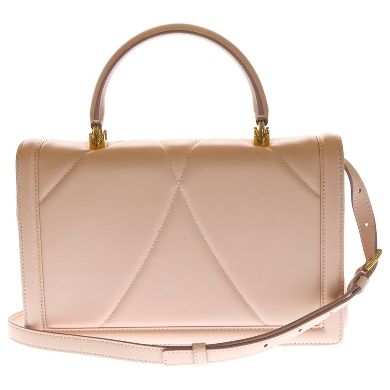 Dolce & Gabbana Devotion 2-Way Shoulder Bag Pink Leather