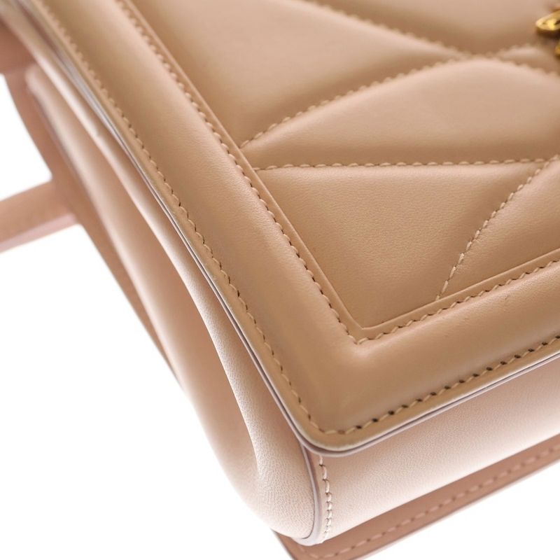 Dolce & Gabbana Devotion 2-Way Shoulder Bag Pink Leather