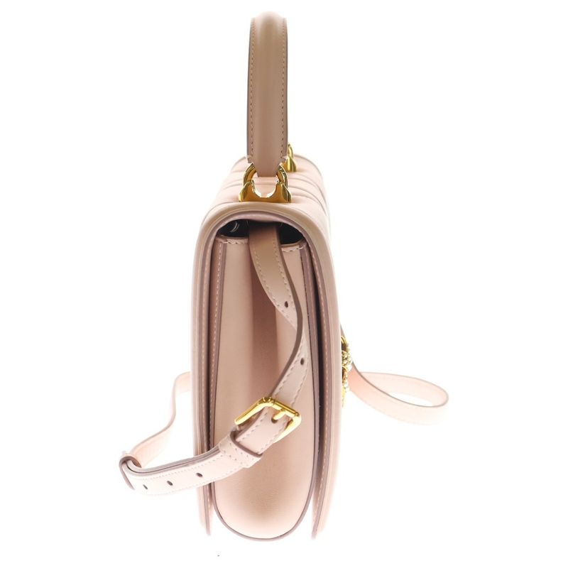 Dolce & Gabbana Devotion 2-Way Shoulder Bag Pink Leather