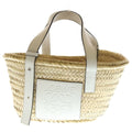 Loewe Basket Bag Beige White Raffia Leather Anagram