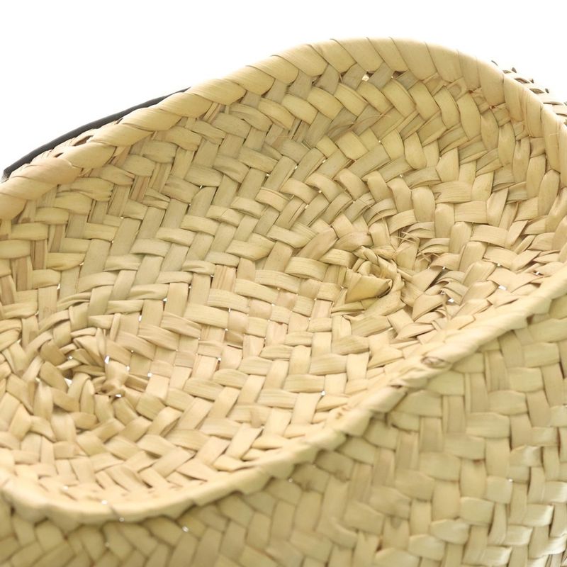 Loewe Basket Bag Beige White Raffia Leather Anagram