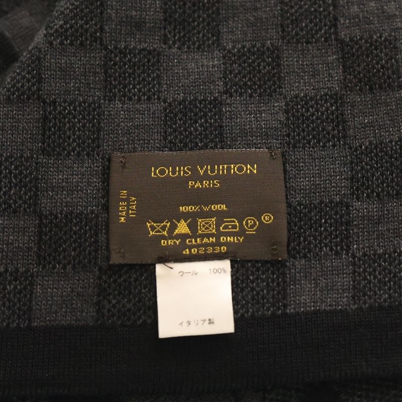 Louis Vuitton Echarpe Petit Damier Scarf Black
