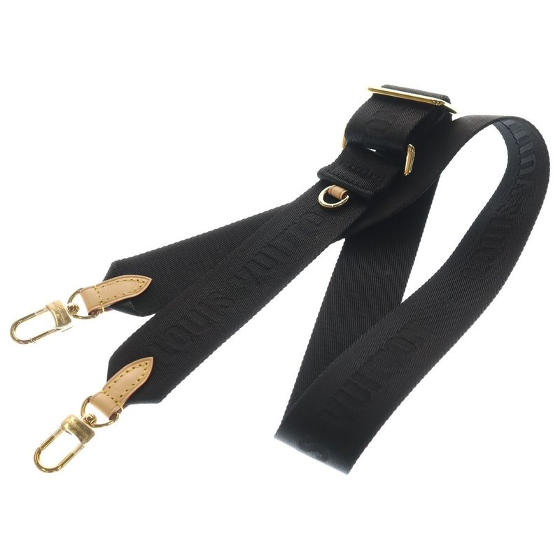 Louis Vuitton Shoulder Strap Pouch Case Brown Leather Gold