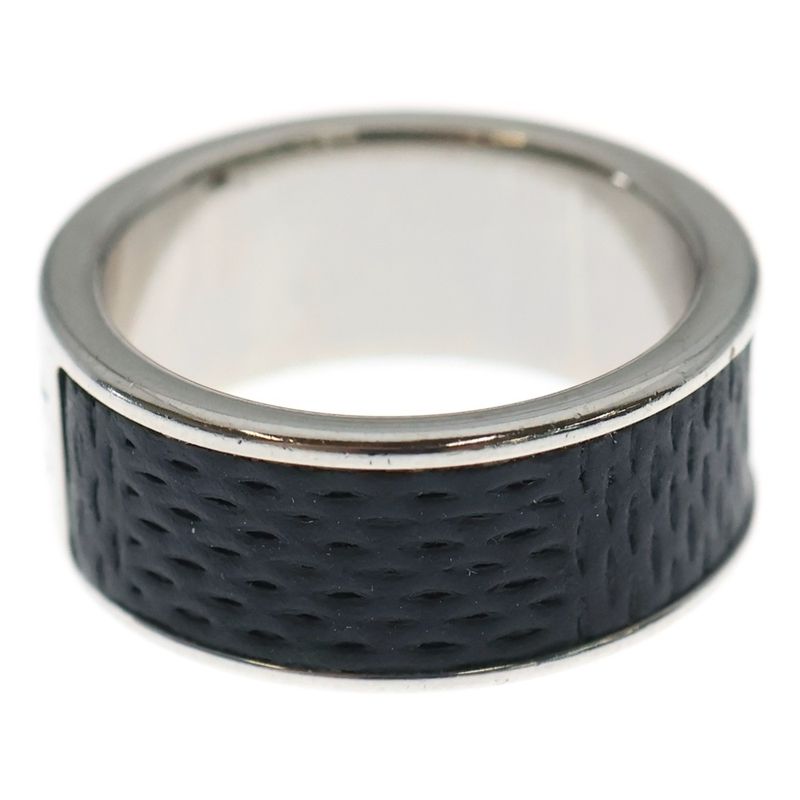 Louis Vuitton Monogram Eclipse Ring Black Silver